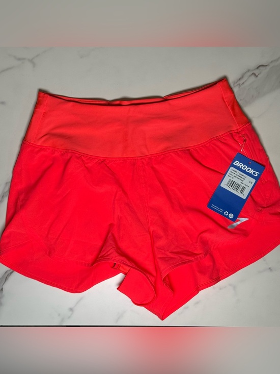 Brooks Pants - Brooks Women's Chaser 3 Short 2.0 Neon Coral Running Shorts